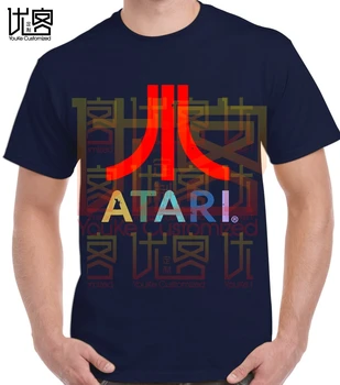Retro Atari Žaidimų Logotipas marškinėliai Herre t-shirt Champiom t-shirt Nugalėtojas Tee Vyrams, Prekės ženklo Drabužių Klasikinio Stiliaus marškinėliai
