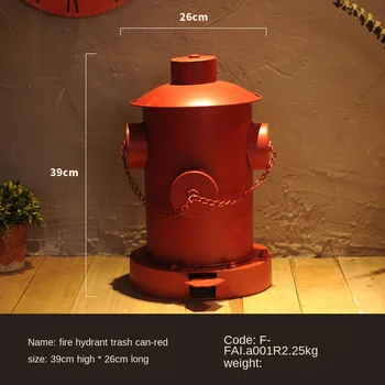 Retro pramonės stiliaus geležies hidrantas šiukšliadėžės vidaus Erdvės didelės kūrybinės asmenybės Amerikos baras, restoranas šiukšliadėžės deco
