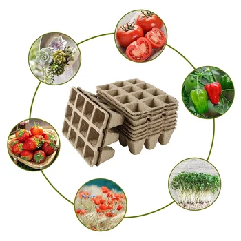 Rganic Biologiškai Popieriaus Puodą Augalų Užkandžių Daigų, Žolių Sėklos, Medelynas Cup Kit Eco-Friendly Namų Auginimui