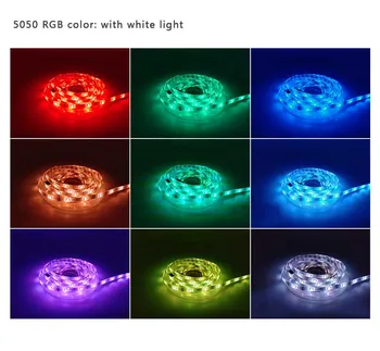 RGB LED Juostos SMD 5050 Vandeniui 5M 10M, 15M 150LED DC 12V LED Lanksti Juosta Wi-fi Nuotolinio valdymo pultelis Namo Kambaryje Miegamojo Puošmena