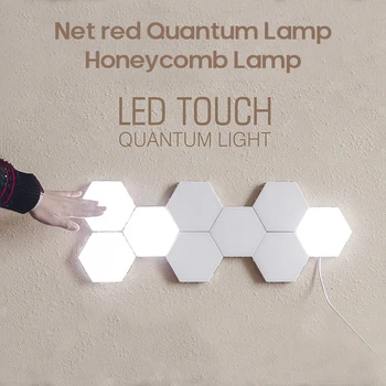 RGB Palieskite Jutiklio Kvantinės Šviesos Korio Lempos Sienos Lempos LED Nakties Šviesos Sujungimas Derinys Smart Light Usb, Saulės Šviesos
