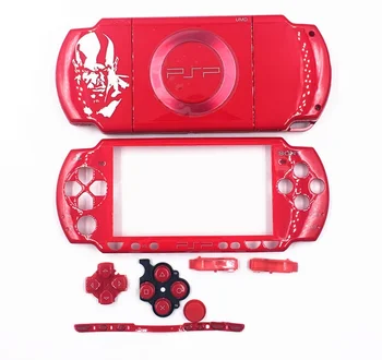 Ribotas PSP2000 PSP 2000 Žaidimų Konsolės Pakeitimo Pilnas Korpusas su Lukštais Padengti Atveju su Mygtukų Rinkinys