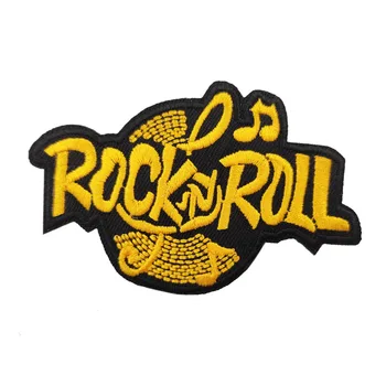 Rock n Roll pleistrai retro šūkis, rockabilly muzikos kietas dviratininkas vest rock, punk aplikacijos geležies-dėl siūti-ant pleistro Kostiumas Pleistras Ženklelis