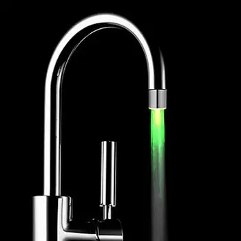 Romantiška 7 Spalvų Kaita, LED Šviesos Dušo Galvutė Vandens Vonioje Namų Vonios Švyti Namų Vonios, Virtuvė, Bakstelėkite Įrankis