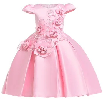 Rose Suknelės, Vestuvių Banque gėlių mergaitė grupė dress Vaikų gimtadienio suknelė Princesė mergina dainuoti veiklos suknelė