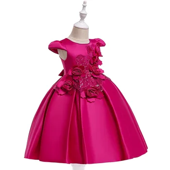 Rose Suknelės, Vestuvių Banque gėlių mergaitė grupė dress Vaikų gimtadienio suknelė Princesė mergina dainuoti veiklos suknelė