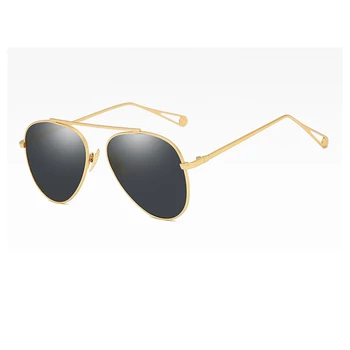 Rožinė veidrodis Piloto akiniai nuo saulės moterims, Metalinis rėmas prekės dizaineris moterų mados 2019 Stilingas Ponios Atspalvių moteriškas akiniai