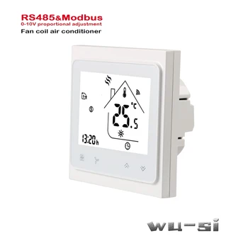 RS485 Proportioneel vožtuvas 0-10V signaal kontrolės 2Pipe vėsinimo, šildymo, Oro Kondicionavimo Tipo termostatas,95-240VAC,24VAC neprivaloma