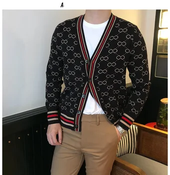 Rudens-Žiemos Vyrų Pledas Džemperis Cardigan 2020 M. Visiškai Naujas Mados Rankovėmis Mygtuką Striukės Vyrų Atsitiktinis Tendencija Outwear Paltai