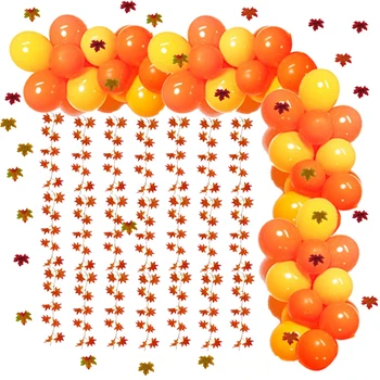 Rudenį Vestuvių Dekoravimas Geltona/Oranžinė Balionų Arkos Rinkinys, Skirtas Rudens Šalis Dekoro Rudenį Lapai Gimtadienio Dekoracijos Vaikams