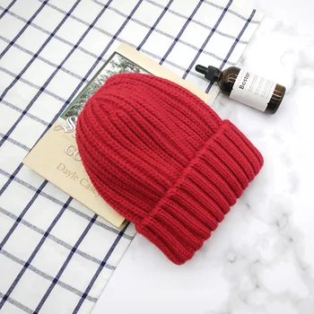 Rudenį, Žiemą Vilnos Skrybėlę Moterų Žiemą Storas Vilnos Skrybėlę Korėjos Versija, Rankomis Megztų Megztinių Šiltas Ausies Bžūp Flanging Žiemos Skrybėlę