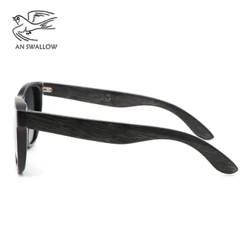 Rudos spalvos bambuko akiniai nuo saulės moterims 2018 UV400 Blackn bambuko akiniai nuo saulės vyrams poliarizuota mados vintage akiniai nuo saulės