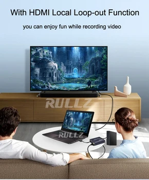Rullz 4K 1080P USB2.0 USB 2.0 HDMI Video Capture Card Xbox PS4 Žaidimų Įrašymas Lauke Ciklas PC 
