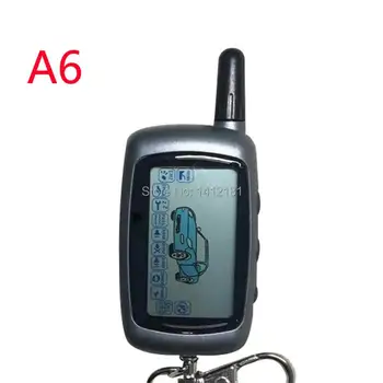 Rusijos A6, 2-way LCD Nuotolinis Valdymo Raktas rusijos dvipusis Automobilių Signalizacijos Starline A6 
