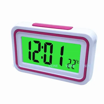 Rusijos Kalbėti LCD Skaitmeninis Laikrodis-Žadintuvas su Termometru, Nugaros šviečia, Akliesiems arba silpnaregiams, 4 spalvų 9905RU