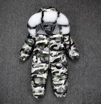 Rusijos žiemos kūdikių snowsuit , 90% ančių pūkų striukė mergaitėms paltai Žiemos Parkas kūdikis, berniukas snowsuit sniego dėvėti