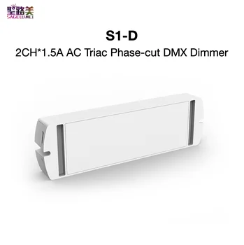 S1-D 2CH*1.5 AC Simistorių Etapas-sumažinti DMX Dimeris 2 Kanalo RDM atskira Funkcija, priekinio Krašto, arba Trailing Edge Skaitmeninis Ekranas