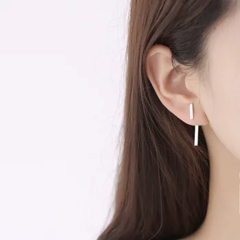 S925 sterlingas sidabro auskarai su paprasta žodis kabantys auskarai sterlingas sidabro papuošalai, auskarai, skirta šiuolaikinės moterys didmeninės