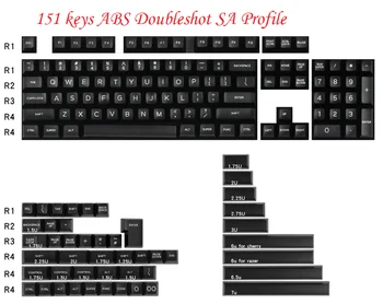 SA keycaps ABS Doubleshot 151keys double shot keycap mechaninės klaviatūros 75 mini 84 96 raktas