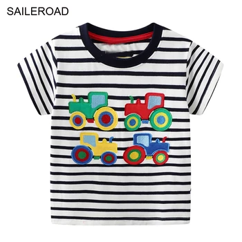 SAILEROAD Transportas Aplikacijos Kūdikių Marškinėliai Vasaros 2020 M. Vaikų marškinėliai Berniukams trumpomis Rankovėmis Drabužiai, Vaikams Drabužiai