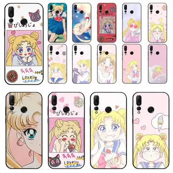 Sailor Moon Mielas Kawaii Usagi Tsukino Neo-Karalienė Telefoną Atveju Huawei honor 8A 8X 10i 20 10 Y6 2019 nova 5t