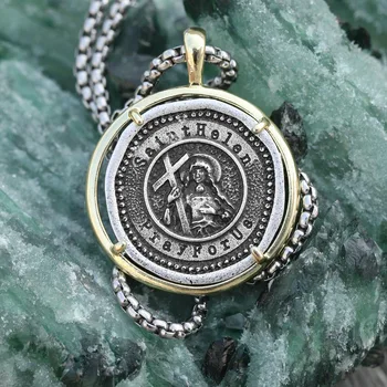 Saint Helen Karoliai Katalikų Medallion Globėjas Išsiskyrusi Vieniša Motina, Papuošalai, Dovana