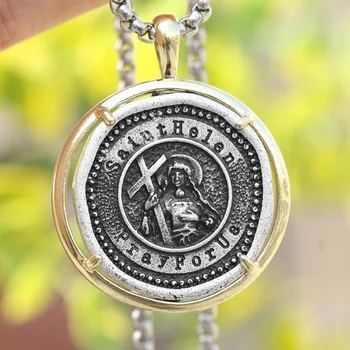 Saint Helen Karoliai Katalikų Medallion Globėjas Išsiskyrusi Vieniša Motina, Papuošalai, Dovana