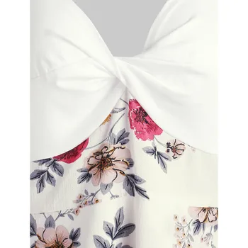 Saldus Mergina Dress 2020 Naujas Vasaros Moterims Gėlių Spausdinti Ilgą Šifono Suknelę Moterų Trumpomis Rankovėmis Plisuotos Vestidos Korėjos Mados