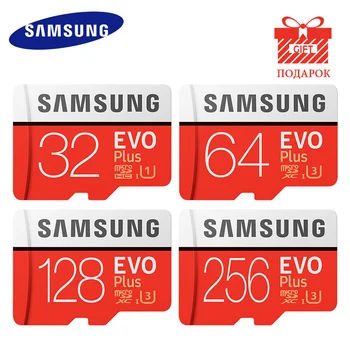 Samsung 32GB 64GB Micro SD kortelės, Atminties Kortelė EVO Plius 128GB 256 GB Class10 TF Kortelę C10 SDHC/SDXC UHS-1 Sdcard Carte sd tarjeta