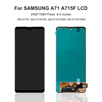 Samsung Galaxy A71 A715 LCD Ekranas Jutiklinis Ekranas skaitmeninis keitiklis Asamblėjos Pakeitimo 