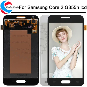 Samsung Galaxy Core 2 G355 G355H G3559 G355M Duetų skystųjų KRISTALŲ Monitorius Modulis + Touch Ekranas skaitmeninis keitiklis Jutiklis Stiklo