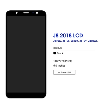 Samsung Galaxy J8 2018 LCD Ekranas Jutiklinis Ekranas skaitmeninis keitiklis Asamblėjos TFT Dėl SM J810F J 8 2018 810F SM-J810F Testas