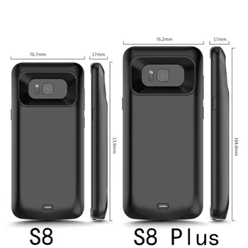 Samsung Galaxy S8 Plus atsparus smūgiams baterija, įkroviklis atveju S8 Išorinio Maitinimo Banko Įkrovimo Visišką apsaugą Apmokestinimo Atveju