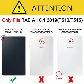 Samsung Galaxy Tab 10.1 2019 Sunkiųjų Šarvų Padengti T510 T515 SM-T510 SM-T515 atsparus smūgiams Silicio Stovėti Coque Funda