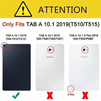 Samsung Galaxy Tab 10.1 T510 2019 Atveju Prabangus Odinis Magnetinis Apsauginis Dangtelis skirtas Samsung Tab 2019 T515 SM-T515 atveju