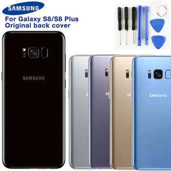 Samsung Originalus Atgal Baterijos Durų Stiklo danga Atveju, Samsung Galaxy S8 G9500 S8+ SM-G955 S8Plus Galiniai Būsto Galinį Telefono Dangtelį