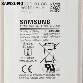 Samsung Originalus Bateriją EB-BA505ABU Samsung Galaxy A50 A505F SM-A505F EB-BA505ABN A30 A30s SM-4000mAh A205FN