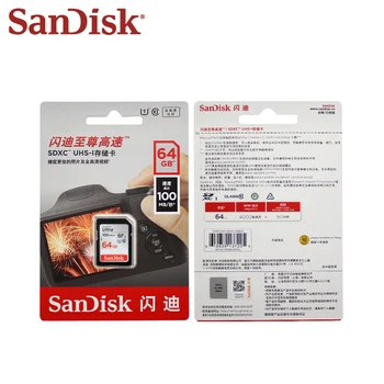 Sandisk Atminties Kortelė Ultra SD Kortelę 64GB SDXC Klasė 10 Max Skaityti Greitis 100 M/s UHS-I 