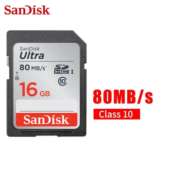 SanDisk SD Card 128 GB 64GB 32GB 16GB microSDHC SDXC UHS-I Atminties Kortele micro SD Kortelė TF Kortelę 80MB/s Class10 U3 Fotoaparato SDUNC