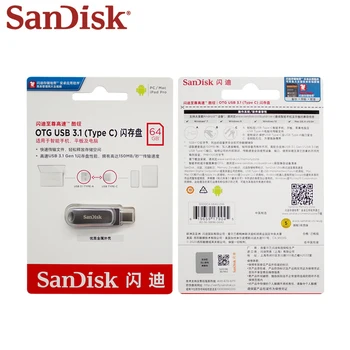 SanDisk USB Flash Drive DDC4 Pen Diskas 1 TB 512 GB 256 GB 128GB 64GB 32GB Originalus Pendrive USB 3.1 