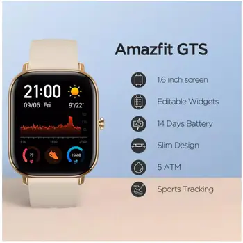Sandėlyje ! Amazfit GTS Smart Žiūrėti Huami GPS Profesinės Vandeniui Smartwatch 12 Sporto Rūšių Širdies ritmo 