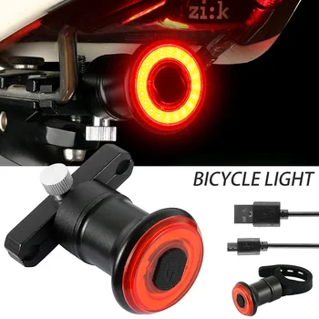 Sandėlyje Smart Dviračių Galinis Žibintas Auto Start/Stop Stabdžiai Jutikliai IPx6 Vandeniui USB Mokestis dviračių Uodega užpakalinis žibintas, Dviračio LED Šviesos
