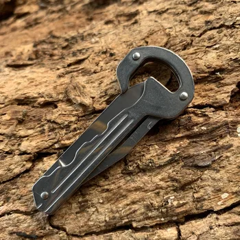 Sanrenmu 4118 Mini Klavišą Peilis Multi-funkcinis Kišenėje Sulankstomas Peilis EDC Key Chain/Žiedas Lauko Kempingas Įrankis Butelio Atidarytuvas