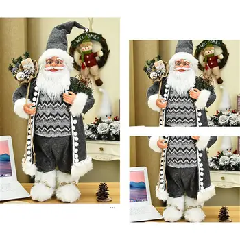 Santa Claus Lėlės Stovi Kalėdų Statulėlės, Šventės Dekoravimas Ornamentais Išdėstymas Langų Apdailos 30/45 Cm, #3