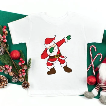 Santa Claus Marškinėliai Vaikams marškinėliai Vaikams Linksmų Kalėdų Dovana, Juokinga T Shirts Laimingų Naujųjų Metų trumpomis Rankovėmis Viršuje Paauglių Marškinėliai