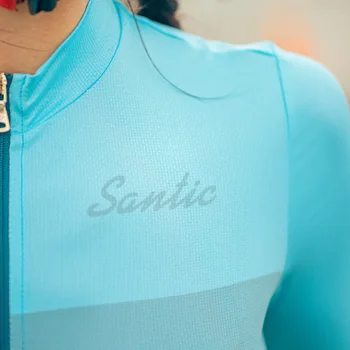 Santic Moteriški Aukštos kokybės dviračių džersis Moterų Dviračių, jojimo drabužių viršų Pro team racing marškinėliai MTB Kelių Dviratį Trumpas rankovėmis dėvėti