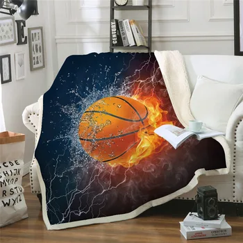 Sapnas NR sprogdinimo, antklodė, Oro kondicionavimo sistema antklodė sustorėjimas dvigubo sluoksnio pliušinis 3D skaitmeninis spausdinimas antklodė krepšinio serija