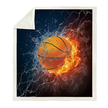 Sapnas NR sprogdinimo, antklodė, Oro kondicionavimo sistema antklodė sustorėjimas dvigubo sluoksnio pliušinis 3D skaitmeninis spausdinimas antklodė krepšinio serija