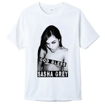 Sasha Gray God Bless T-Shirt Porno Žvaigždė Dainininkas, Aktorius Tee Sasha Gray Porno Karalienė Star Tee