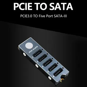 SATA Disko Masyvo Kortelės JMS585-Slim 5 Uostuose SATA3 už M. 2 Nvme PCI-E 3.0 prie SATA 16G JMB585 su Radiatorių už ThunderBolt3